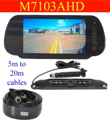 7 inch AHD clip on mirror monitor and number plate camera
